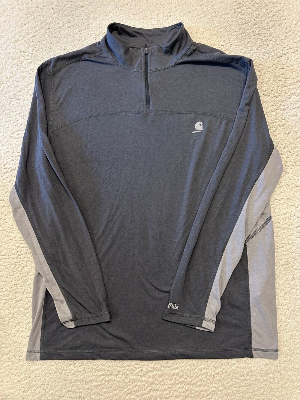 Carhartt Mens Force Extremes Quarter Zip Pullover Large